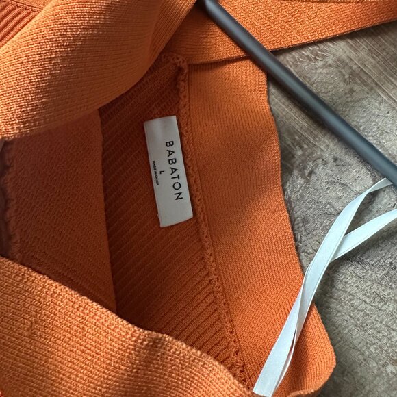 Babaton Orange Halter Dress, Size L - Picture 2 of 4